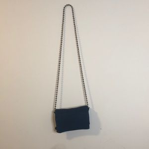 Blue suede free people crossbody purse